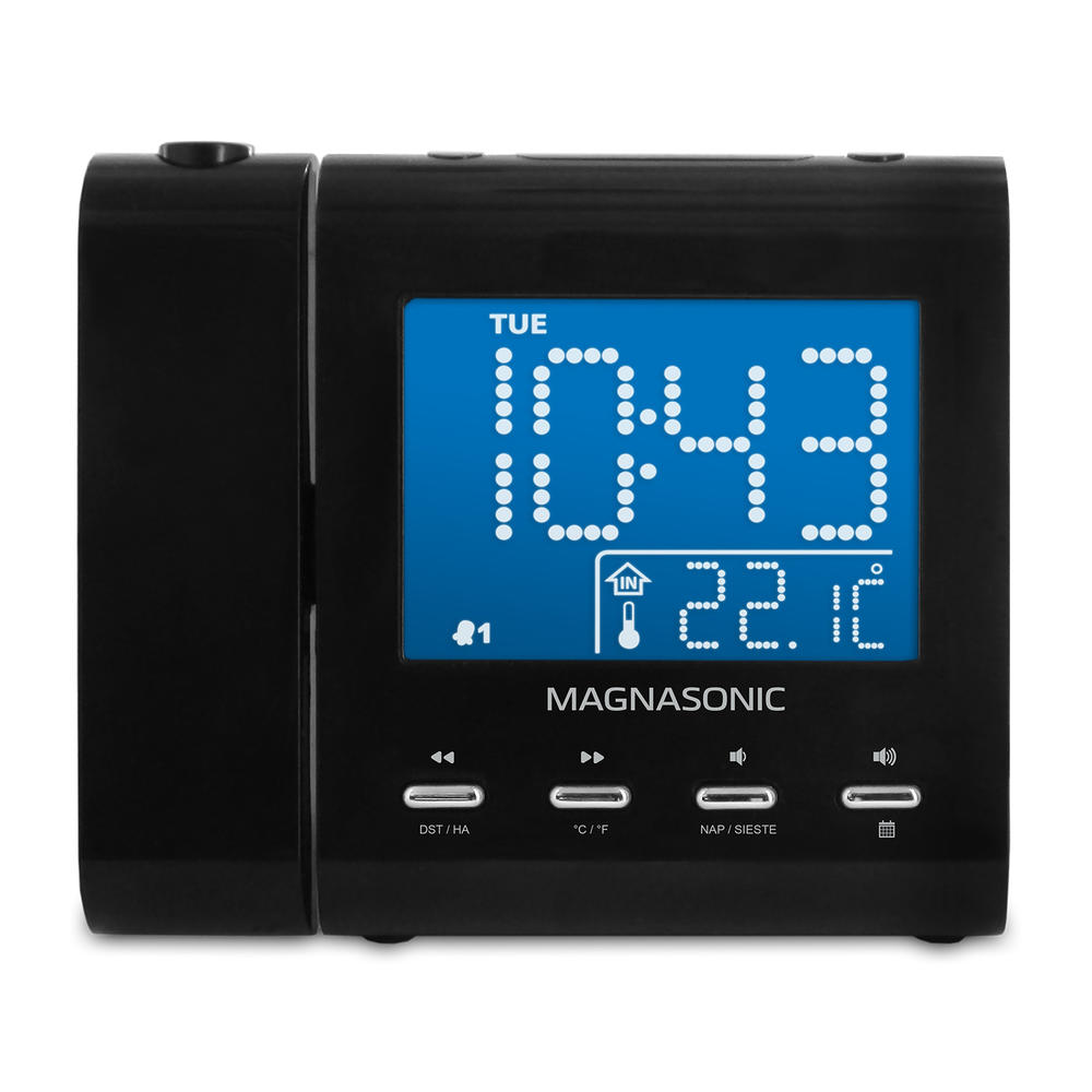 MAGNASONIC EAAC601-1YR-KIT Projection Alarm Clock with AM/FM Radio