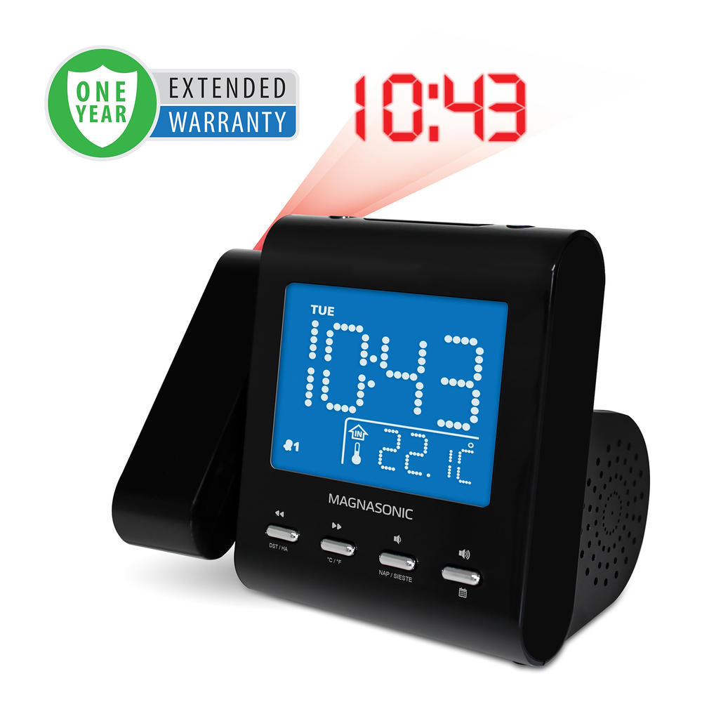 MAGNASONIC EAAC601-1YR-KIT Projection Alarm Clock with AM/FM Radio