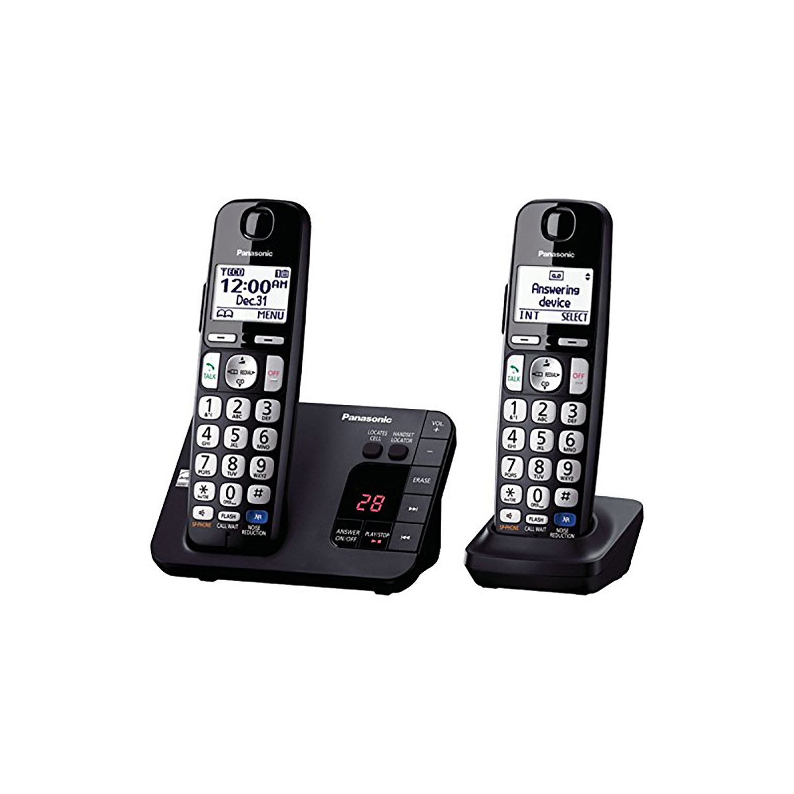 Panasonic KX-TGE232B Cordless Phone with 2 Handsets