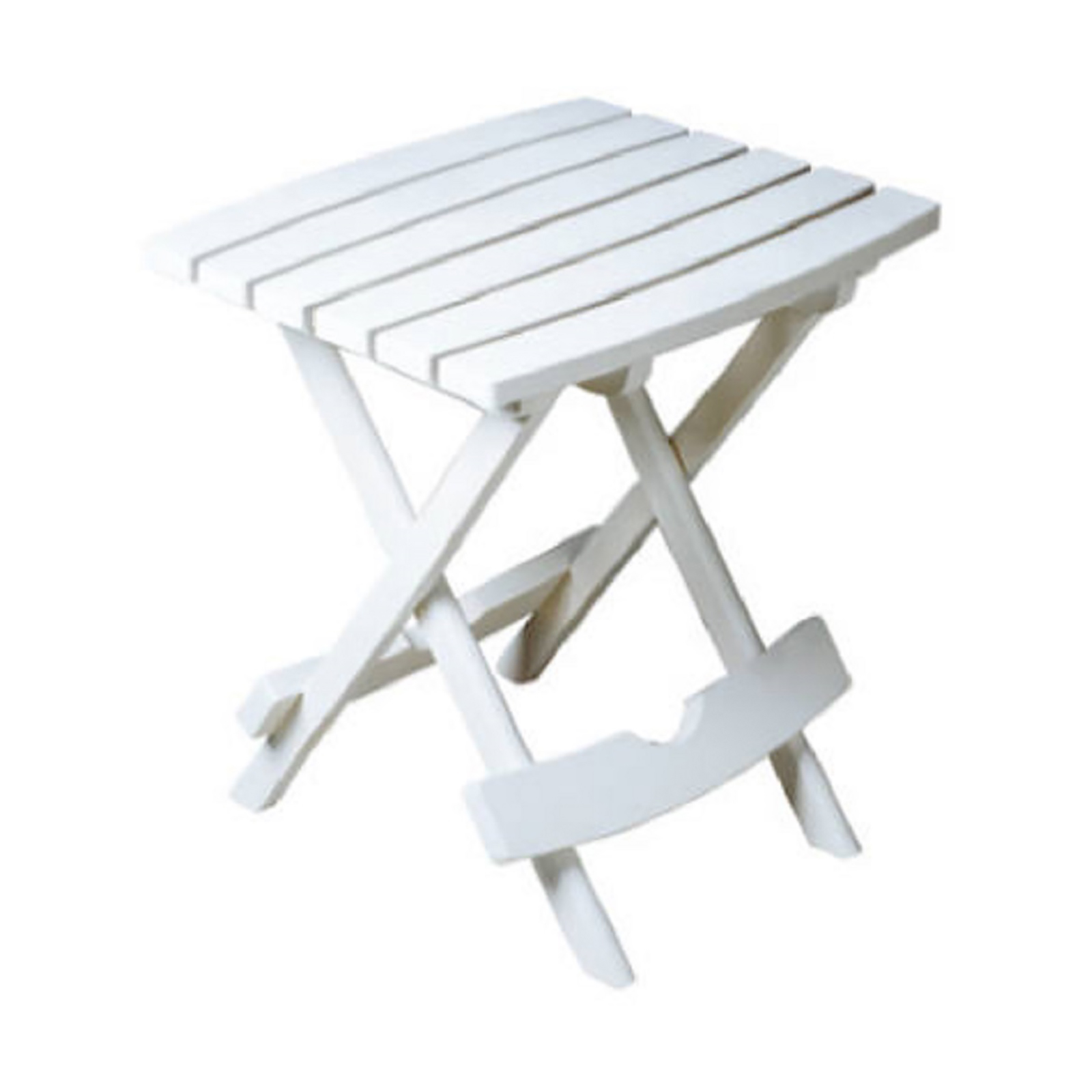 Adams QuikFold Portable Resin Side Table - White