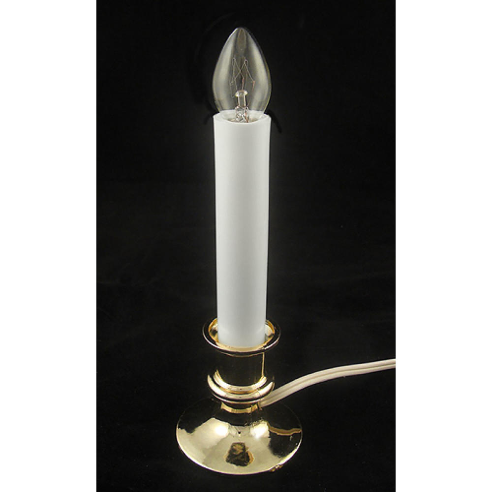 Hofert 8" Flame-less Xmas Candle - Clear/White