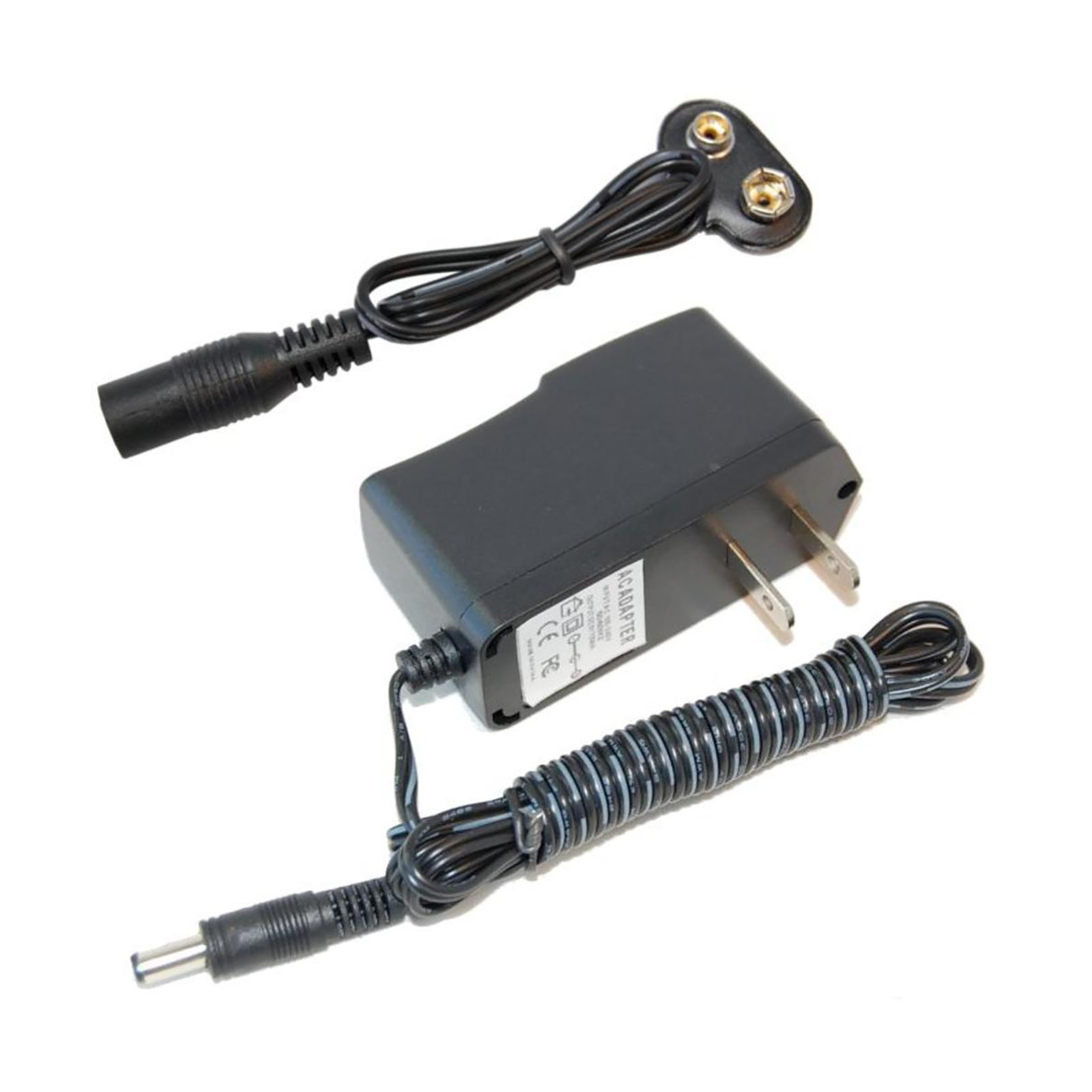 HQRP 9V Batterie Snap Connector & AC Adapter Für Radio Gitarre Pedal