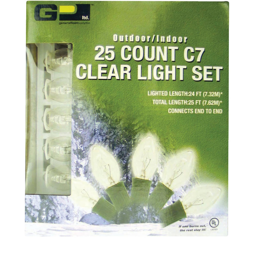 J Hofert 25-Bulb C7 Incandescent Light Set - Clear