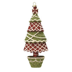 Northlight 7" Red and Green Glitter Shatterproof Christmas Tree Ornament
