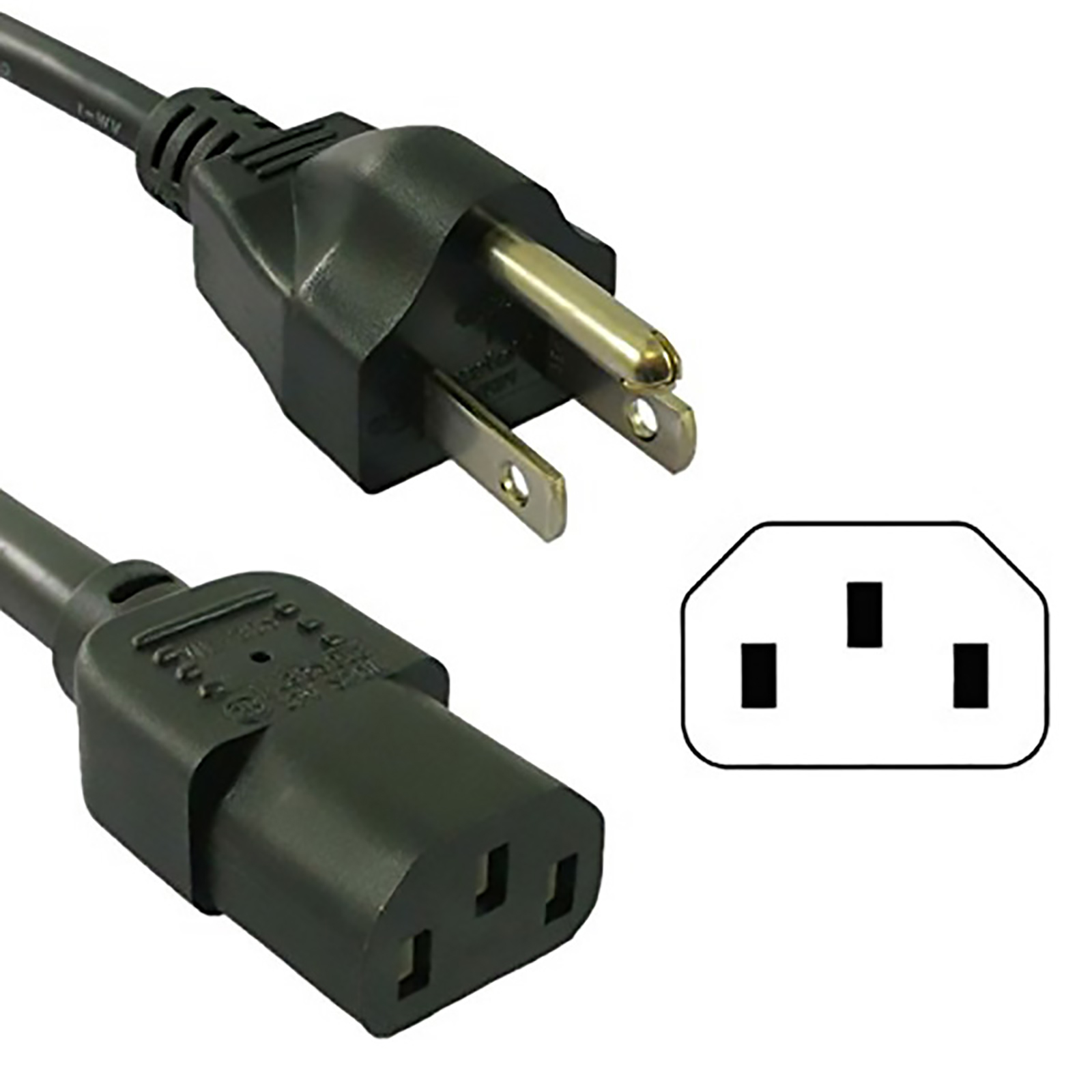 HQRP 10' AC Power Cord for Hitachi HD LCD LED TV