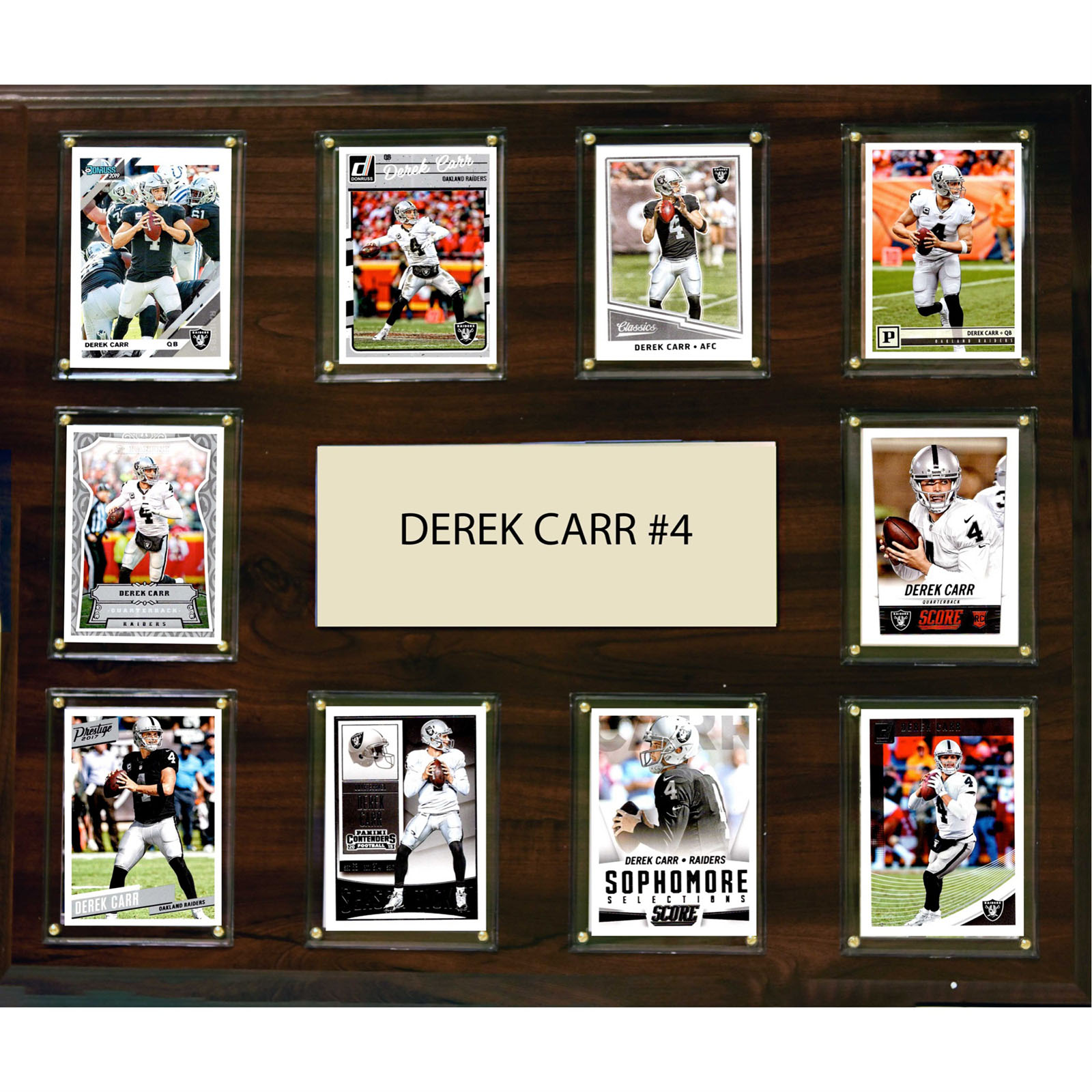 C & I Collectables 15" x 18" Derek Carr Oakland Raiders Plaque