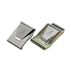 Slim Clip Double Sided Money Clip Wallet (Black Chrome) 2 Pack