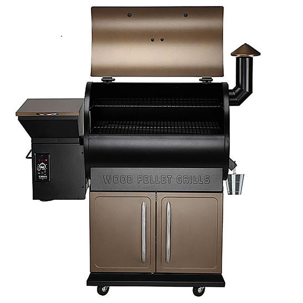 Z Grills Wood Pellet Grill BBQ Smoker Digital Control with Cover Brown