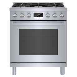 Bosch HGS8055UC 30 Inch Freestanding All Gas Range with 5 Sealed Burners