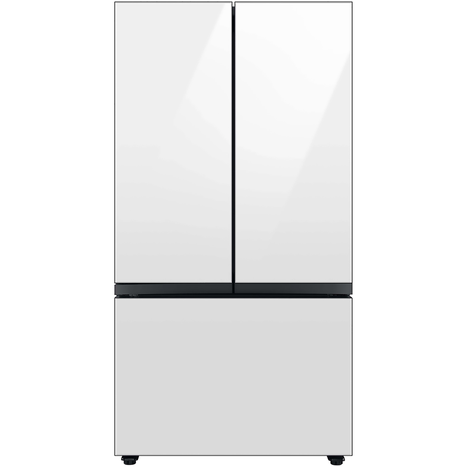Samsung RF24BB660012AA 24 cu.ft. Bespoke 3-Door French Door Refrigerator with Beverage Center - White Glass