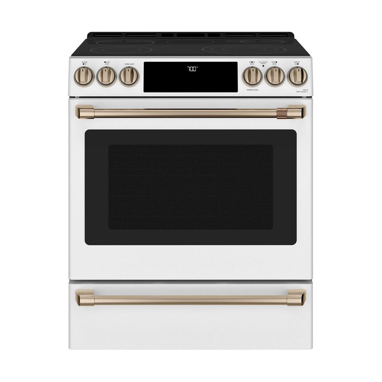 CAFE CES700P4MW2 30 Inch SlideIn Electric Radiant Range with 5 R