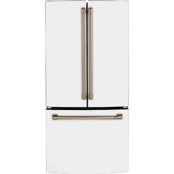 CAFE CWE19SP4NW2 33 Inch, 18.6 Cu. Ft. Freestanding Counter Depth French Door Smart Refrigerator with Ice Maker