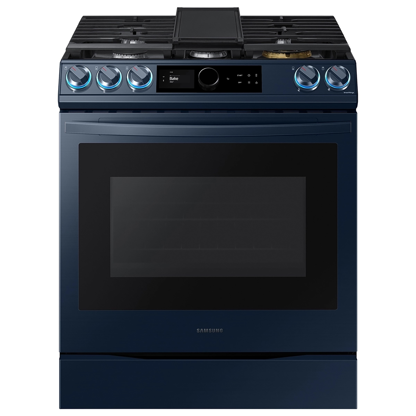 Samsung NX60A8711QN 30" Bespoke Series Slidein Gas Range Navy Steel