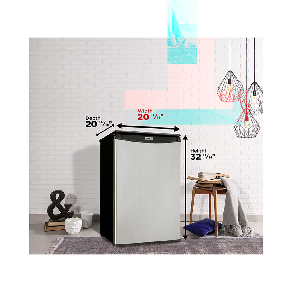 Danby DAR044A4BSLDD6 4.4 cu ft Compact Fridge in Stainless Steel