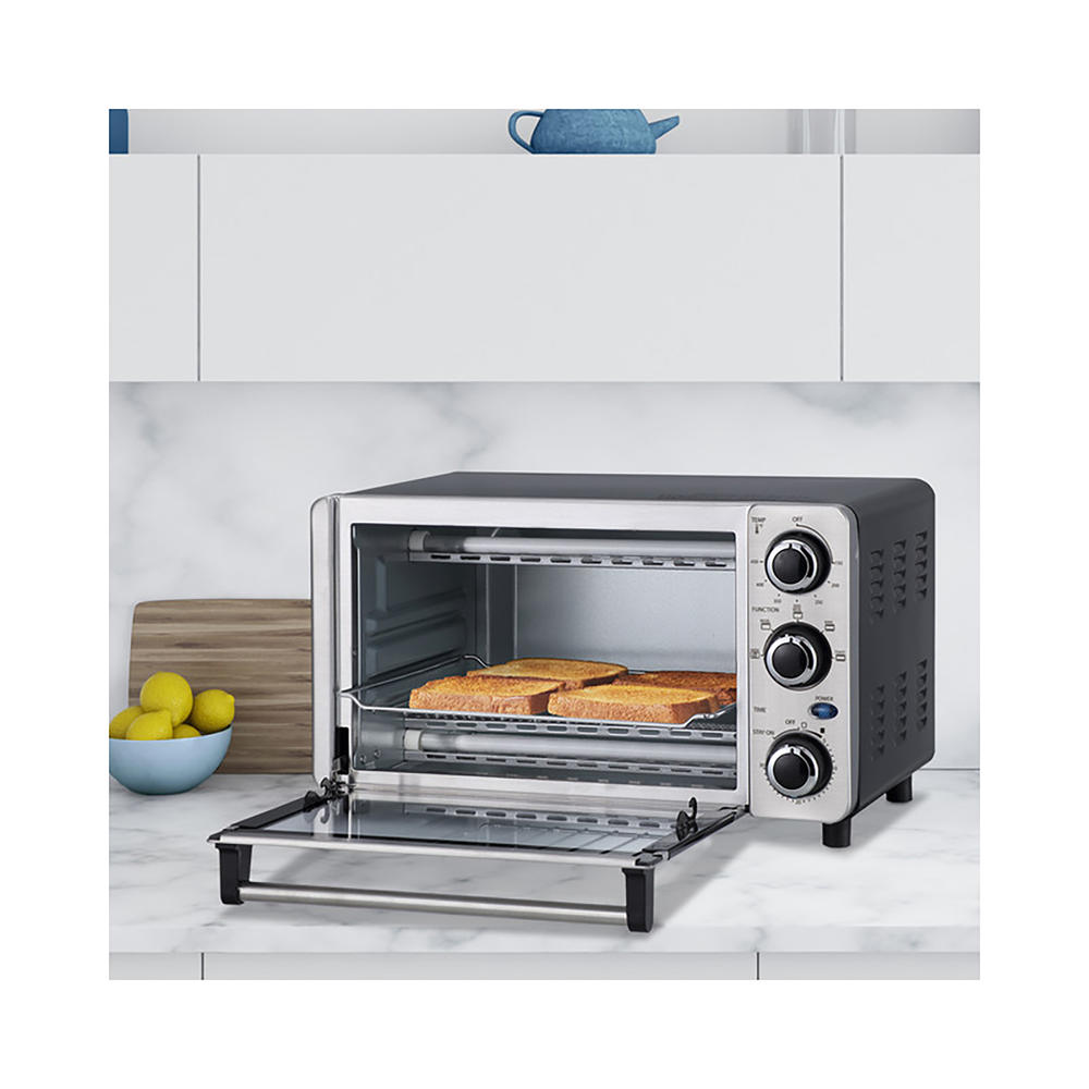 Danby DBTO0412BBSS  0.4 Cu Ft 12 L 4 Slice Countertop Toaster Oven in Stainless Steel