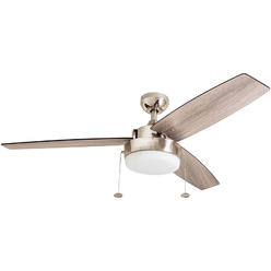 Prominence Home 51019 Statham Modern Farmhouse Ceiling Fan, 52", Brushed Nickel