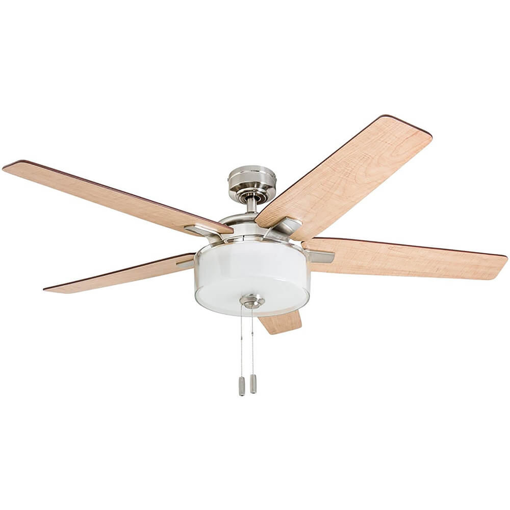 Prominence Home 50880  52" Cicero, Pull Chain Ceiling Fan - Brushed Nickel