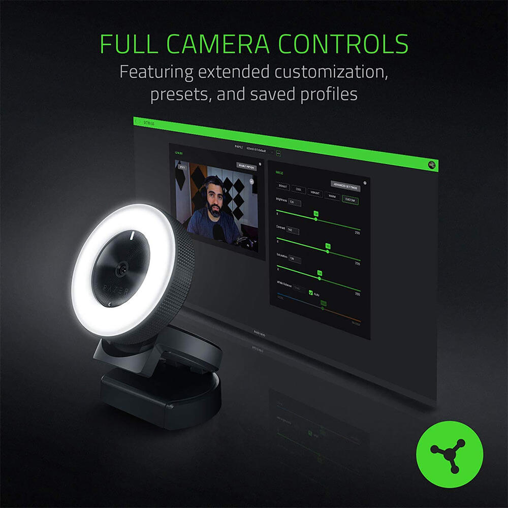 Razer RZ19-02320100-R3 Kiyo Streaming Webcam Ring Light w/ Adjustable Brightness