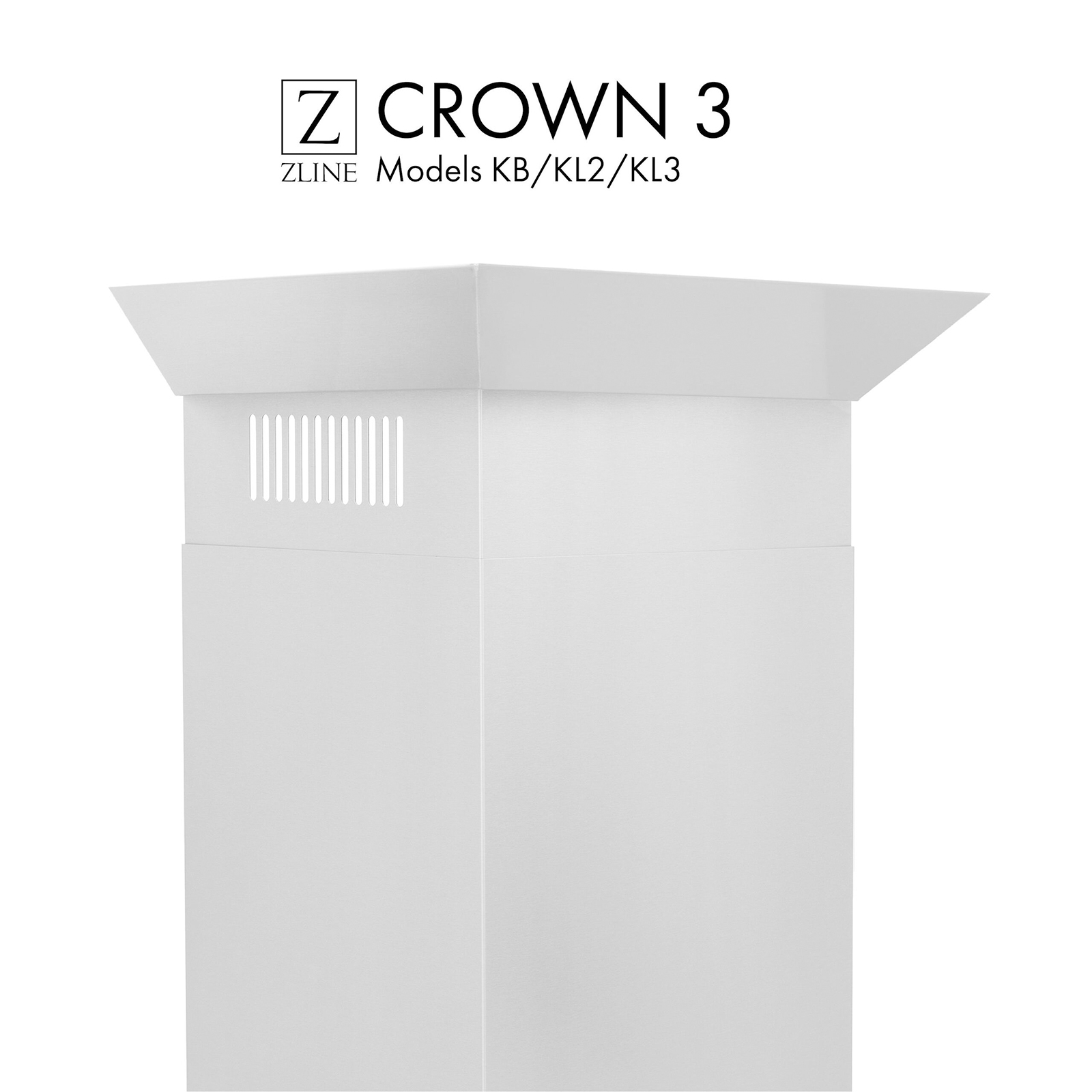 Zline Kitchen and Bath CM3KBKL2KL3  Crown Molding Profile 3 for Wall Mount Range Hood