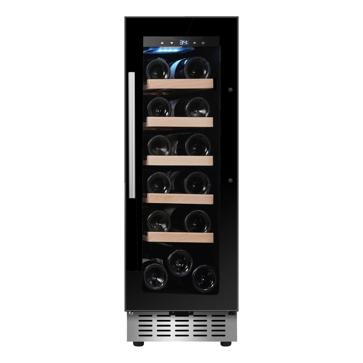 Equator Advanced Appliances WR18B  18-bottle Built-in/Freestanding Wine Refrigerator with 7 Color LED Lights - Black
