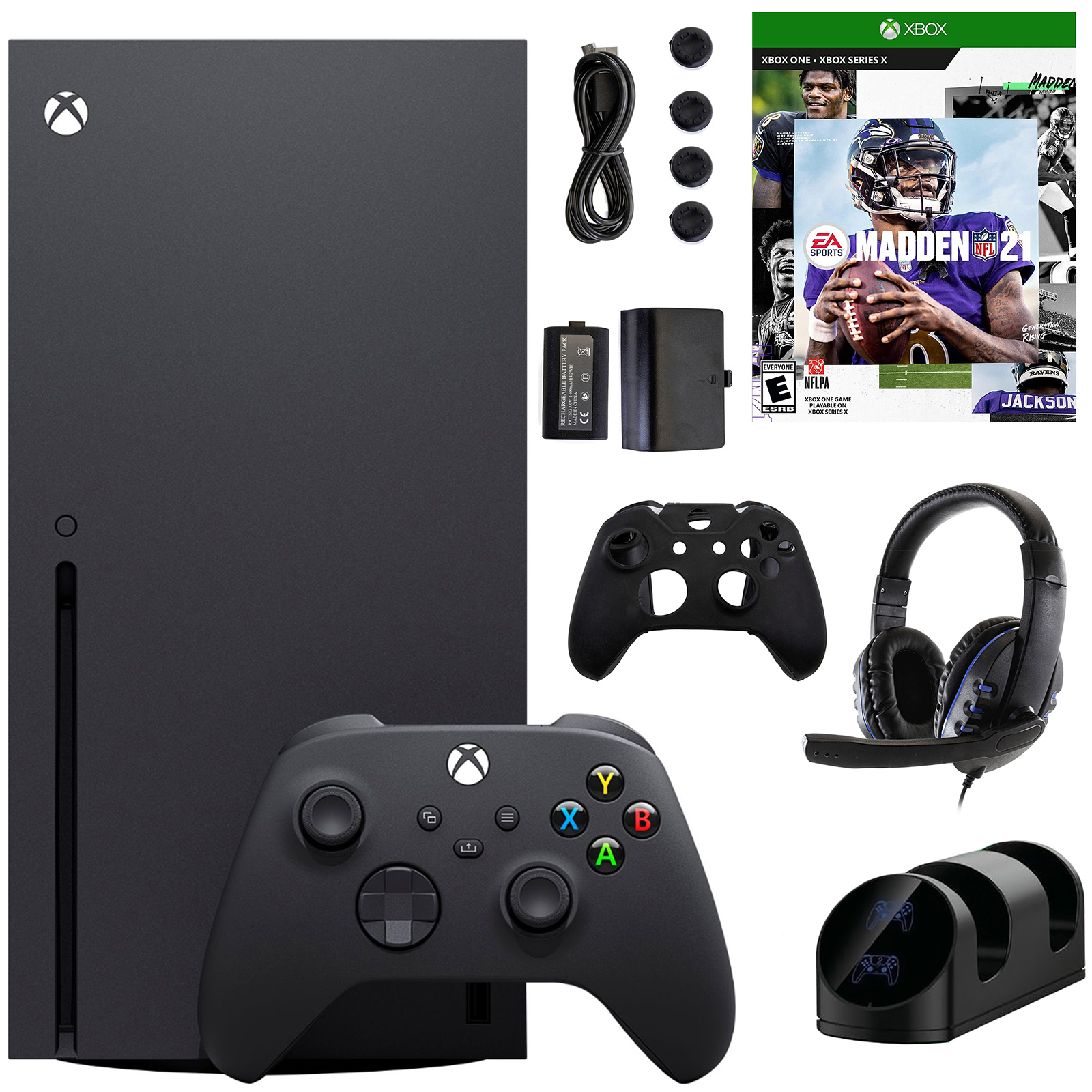 Microsoft Xbox Series X 1TB Console with Madden 21 Game and Accessories Kit