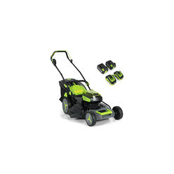 Costway 40V 18''  Brushless Cordless Push Lawn Mower 4.0Ah Batteries & 2 Charger (2 x 20V)