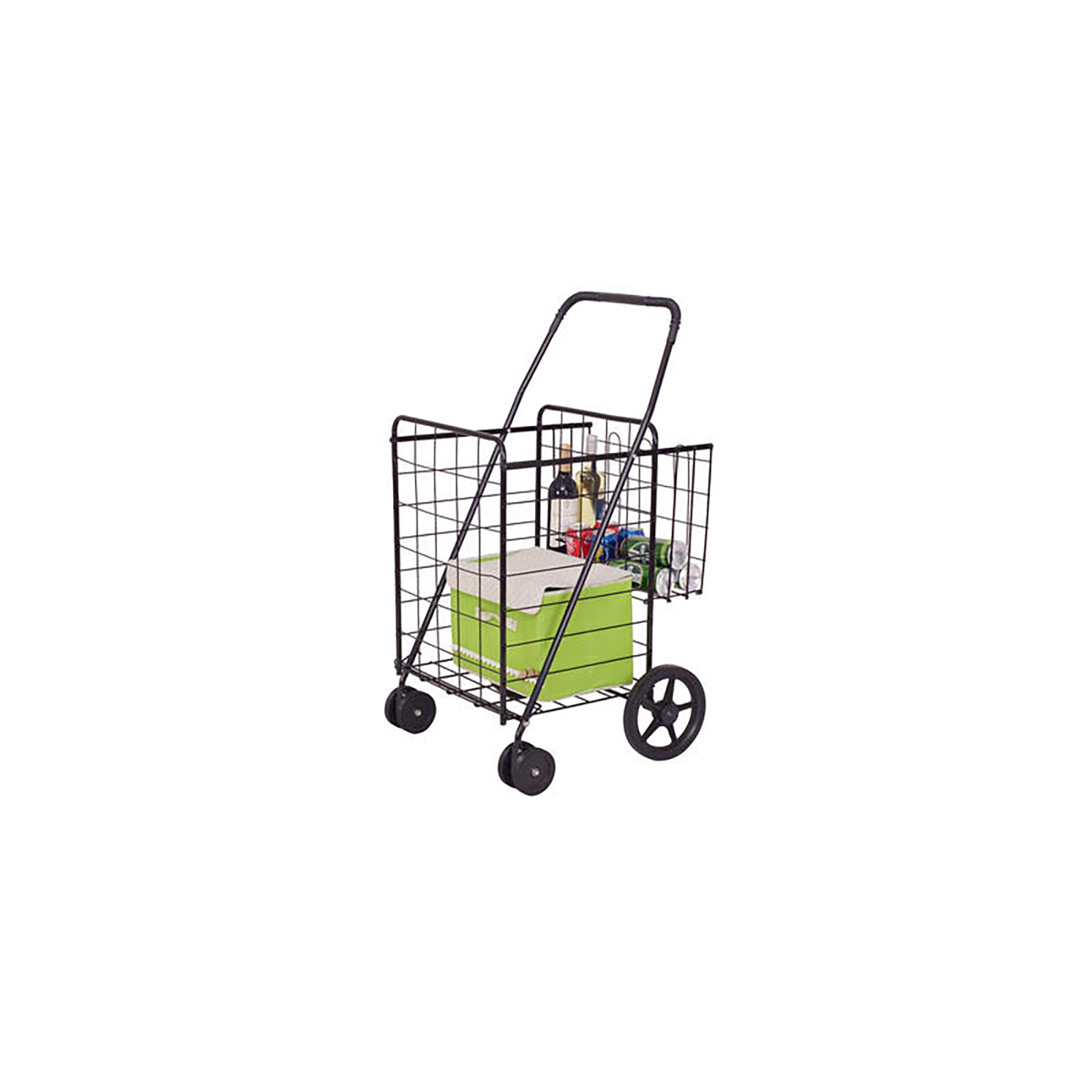 Costway Folding Shopping Cart with Swivel Wheels Sears Marketplace