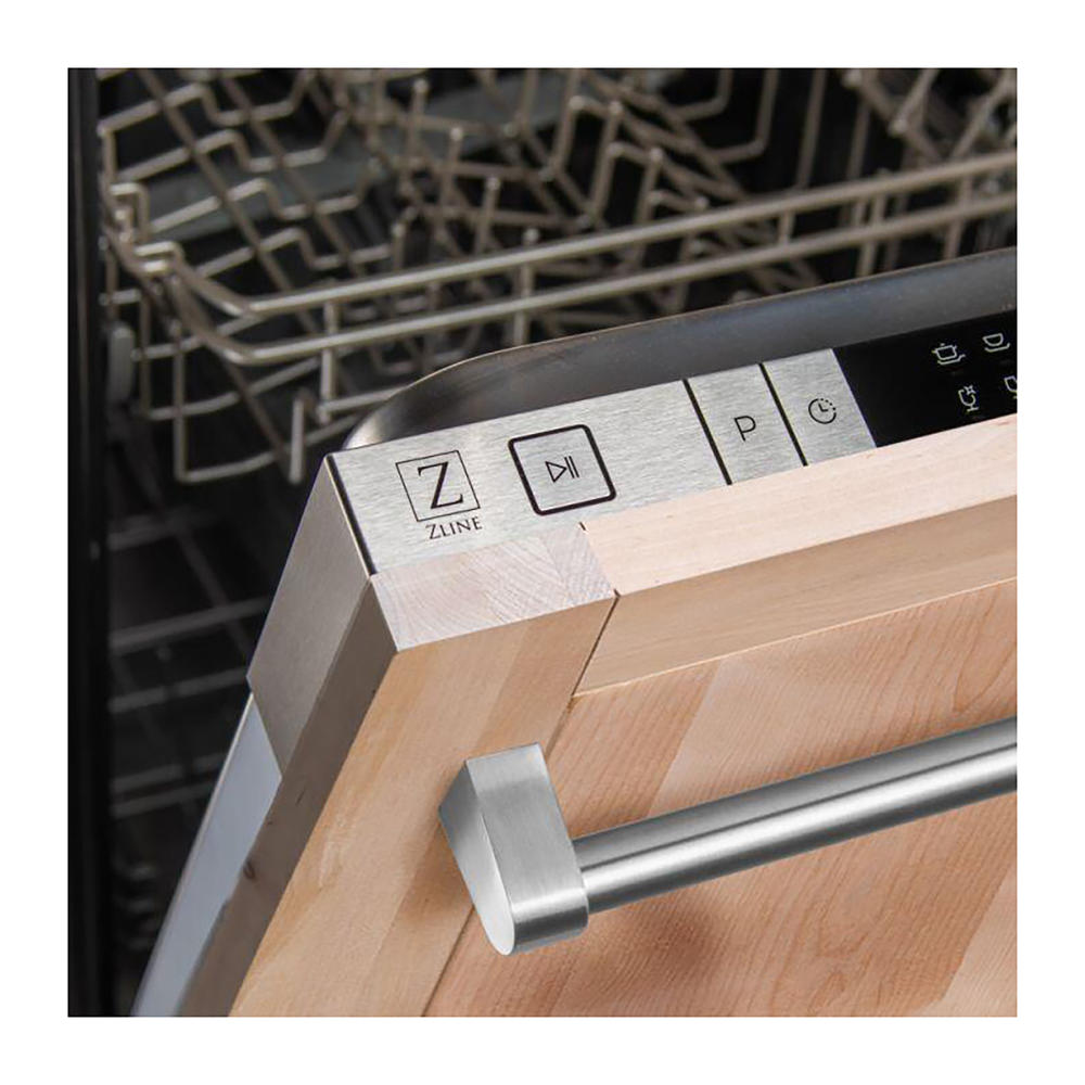 Zline Kitchen and Bath DW-UF-H-18 18 in. Top Control Dishwasher in Unfinished Wood with Stainless Steel Tub and Traditional Styl