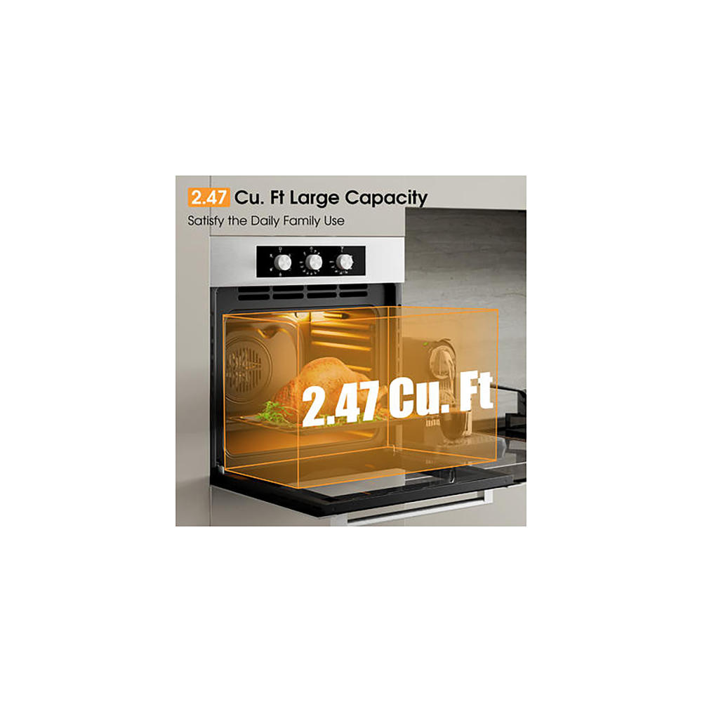 Costway FP10040US-SL 24'' Single Wall Built-in Electric Oven
