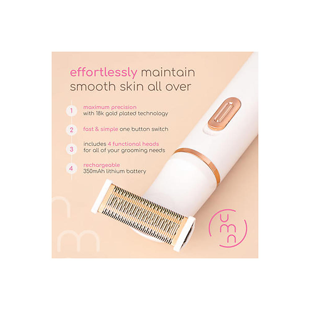 UMA 4in1 Women's 18K Gold Rechargeable Electric Razor