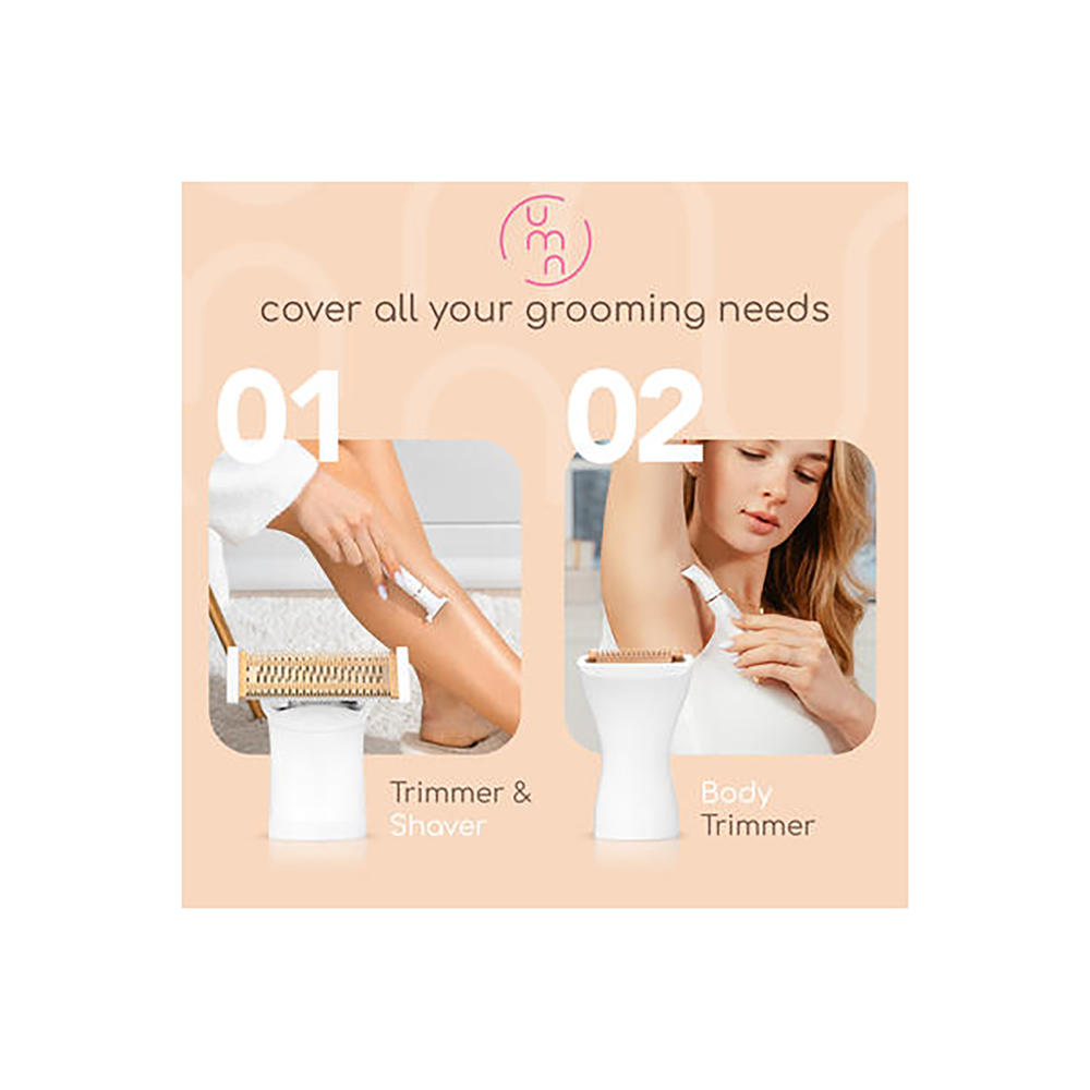 UMA 4in1 Women's 18K Gold Rechargeable Electric Razor