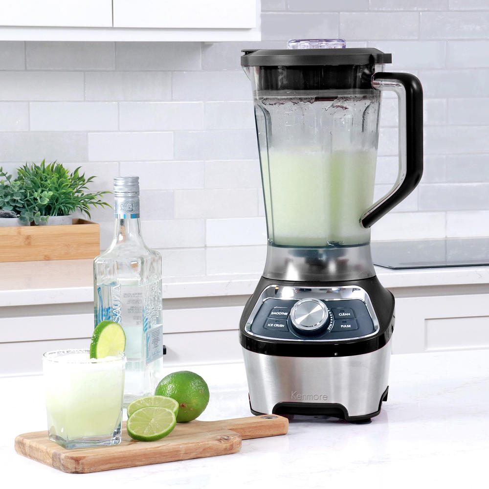 Kenmore KKSBB 64 Oz Stand Blender, 1200W, Smoothie and Ice Crush Modes, Black