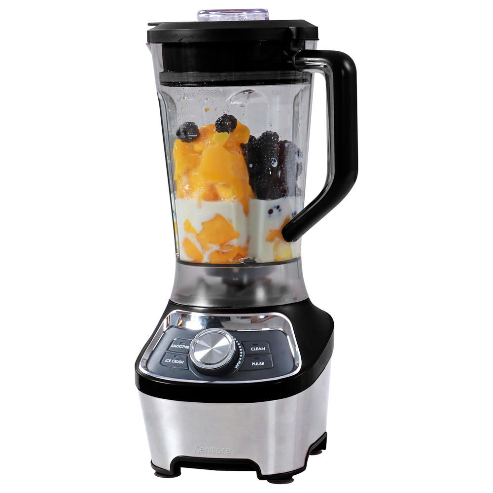 Kenmore KKSBB 64 Oz Stand Blender, 1200W, Smoothie and Ice Crush Modes, Black