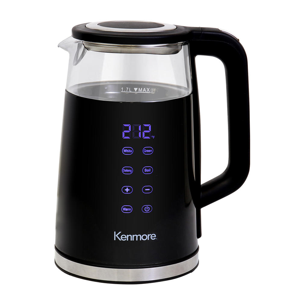 Kenmore KKTKDB-1.7L 1.7L Glass Electric Kettle - Black
