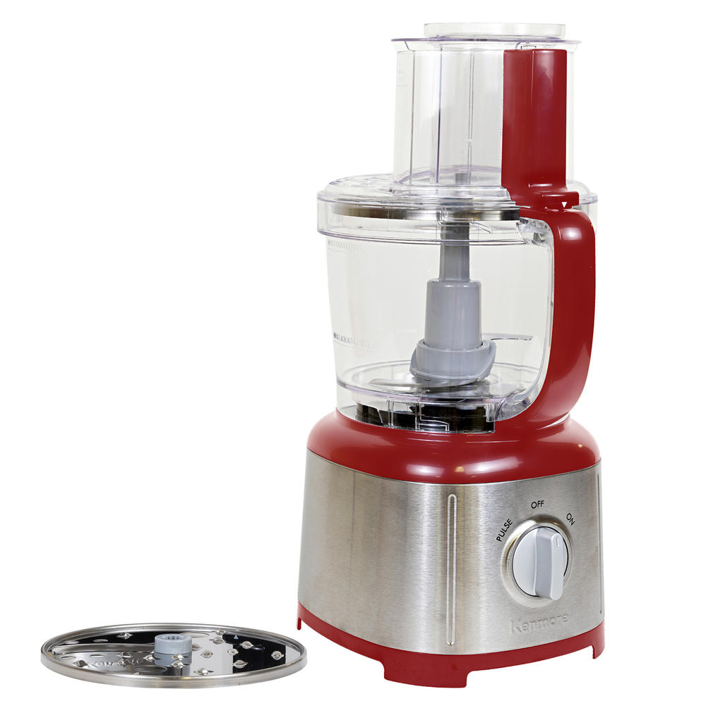 Kenmore KKFP11CR 11-Cup Food Processor and Vegetable Chopper - Red and Silver