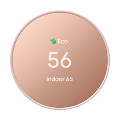 GOOGLE Nest Google Nest Thermostat 4th Gen GA02082-US Programmable Smart Wi-Fi Thermostat for Home - Sand