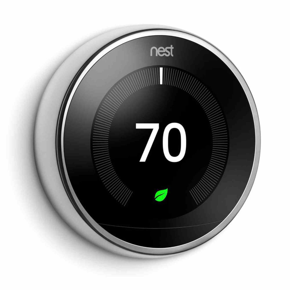 GOOGLE T3019US Nest - Learning Thermostat (3rd Generation) -Polished Steel