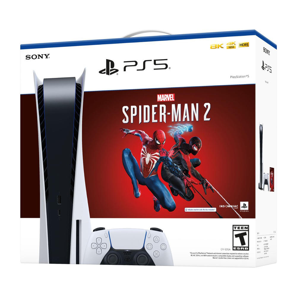 Sony PlayStation 5 Console - Marvel's Spider-Man 2 Bundle - White