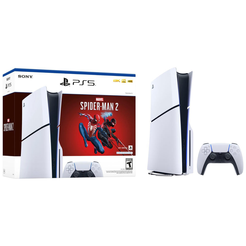 Sony  - PlayStation 5 Console – Marvel's Spider-Man 2 Bundle (Full Game Download Included) - White