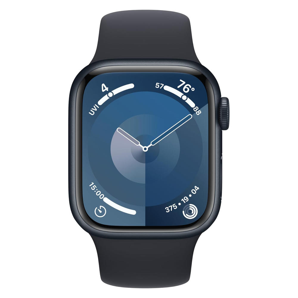 Apple MR8W3LL/A Watch Series 9 GPS 41mm Midnight Aluminum Case with Midnight Sport Band - S/M