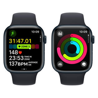 Apple Watch Series 9 GPS 45mm Smartwatch with Midnight Sport Band 