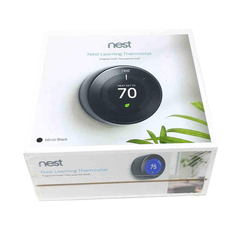 GOOGLE T3018US Nest - Learning Thermostat (3rd Generation) - Mirror Black