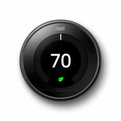 GOOGLE T3016US 3rd Generation Nest Learning Thermostat&#44; Black