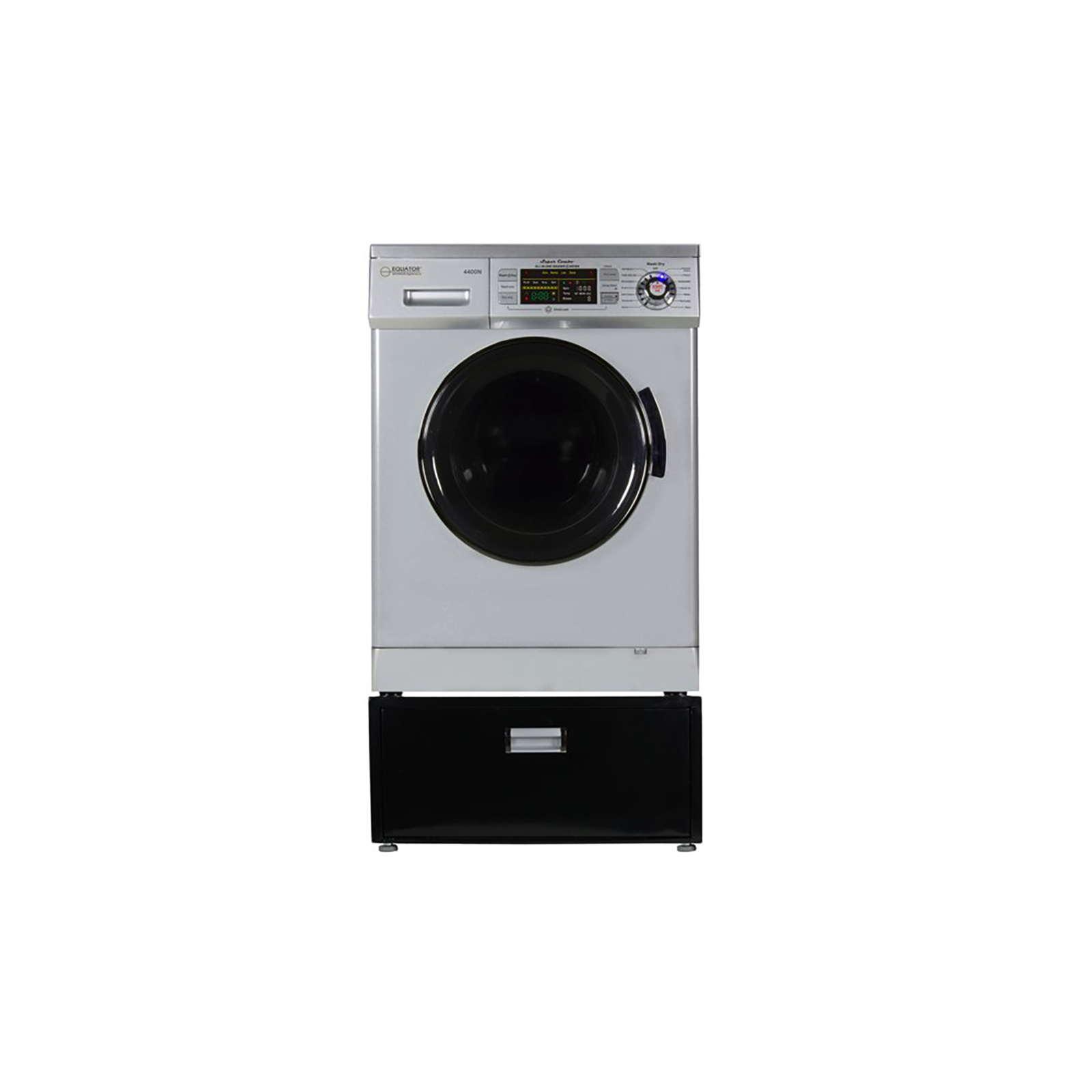 Equator EZ4400SPDL4455  Compact 13 lbs Combination Washer DryerVented/Ventless Dry - Laundry Pedestal with Drawer