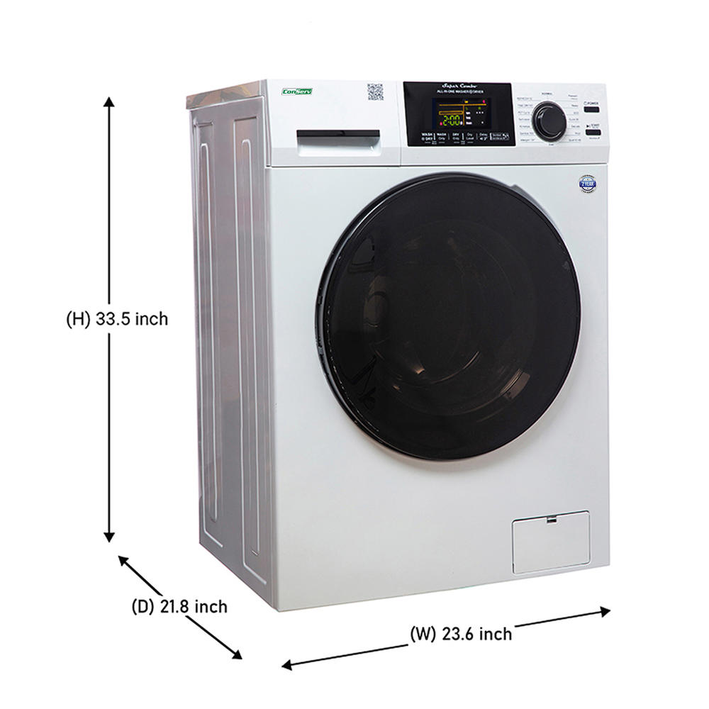 Conserv CS4600CVWhite  15 lbs Compact Combo Sani Washer Vented/Ventless Dryer with Pet Cycle