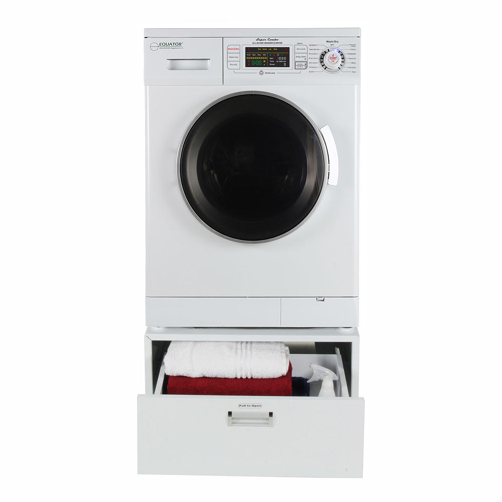 Equator Advanced Appliances EZ4400N-Pedestal-White EZ 4400 N + Pedestal White New Version Compact Combination Washer & Dryer in 