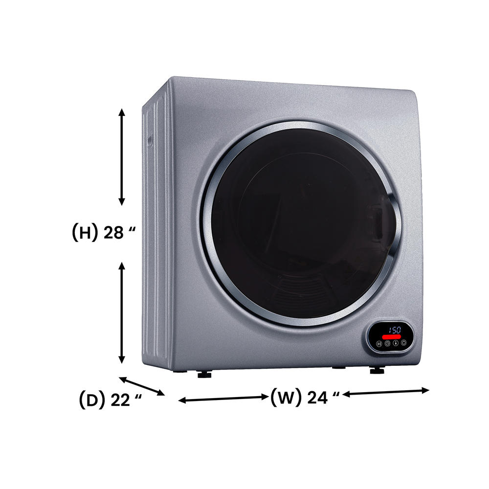 Equator Advanced Appliances ED852 S Equator 3.5 cu.ft Silver Compact Short Dryer Freestanding/ Wall Mount
