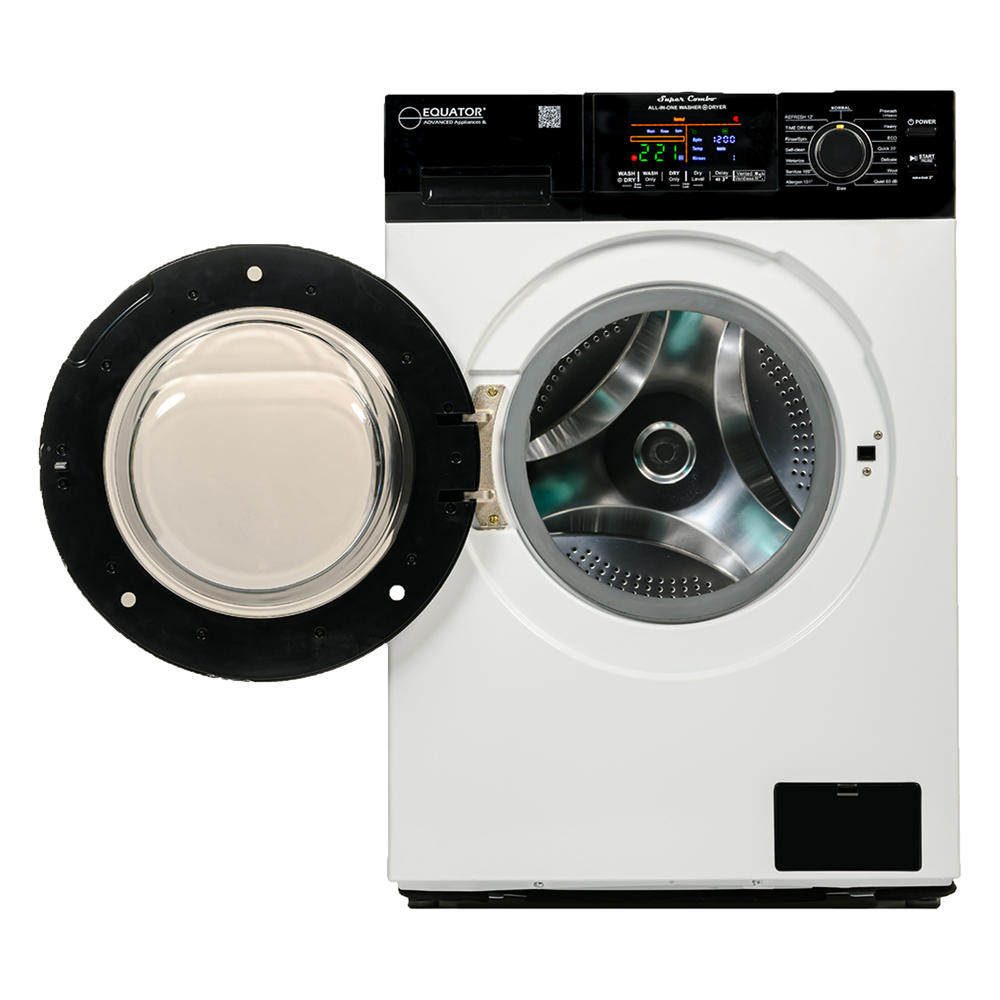 Equator Advanced Appliances EZ5500CV WB Equator Digital Compact 110V Vented/Ventless 18 lbs Combo Washer Dryer 1400 RPM (white B