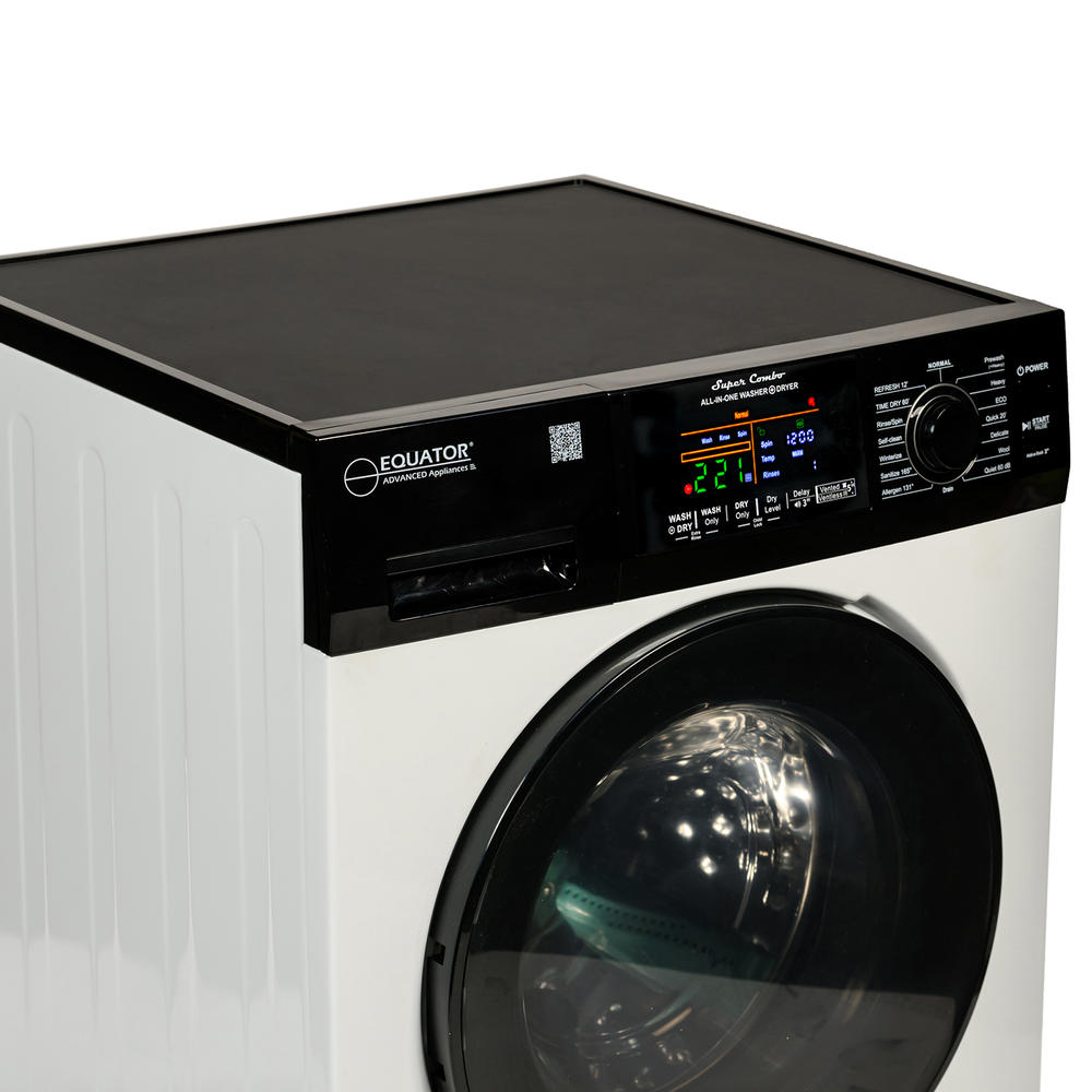 Equator Advanced Appliances EZ5500CV WB Equator Digital Compact 110V Vented/Ventless 18 lbs Combo Washer Dryer 1400 RPM (white B