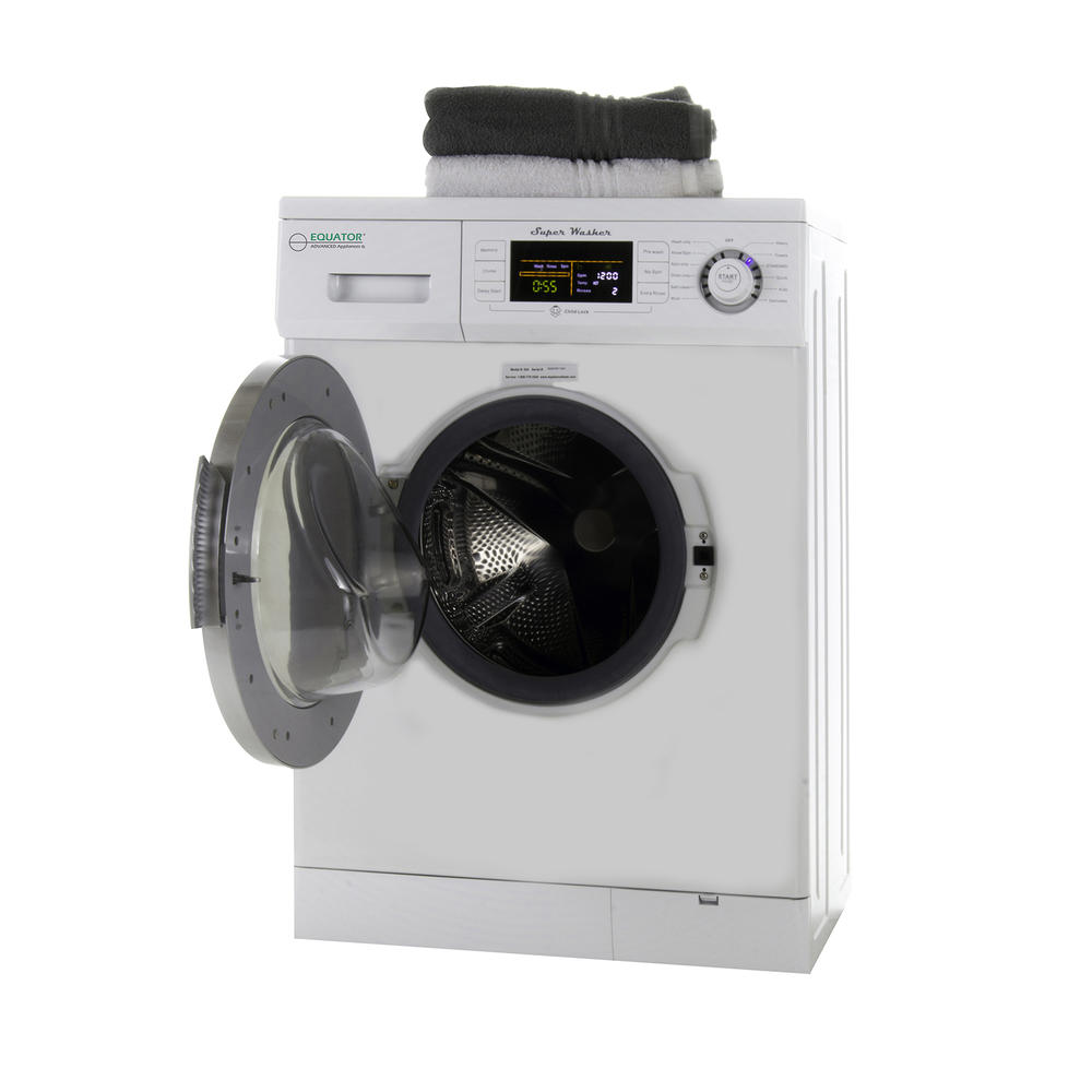 Equator Advanced Appliances EW 824 1.6 cu.ft. Compact Front Load Washer 1200 RPM with High Efficiency, Automatic Water Level, De